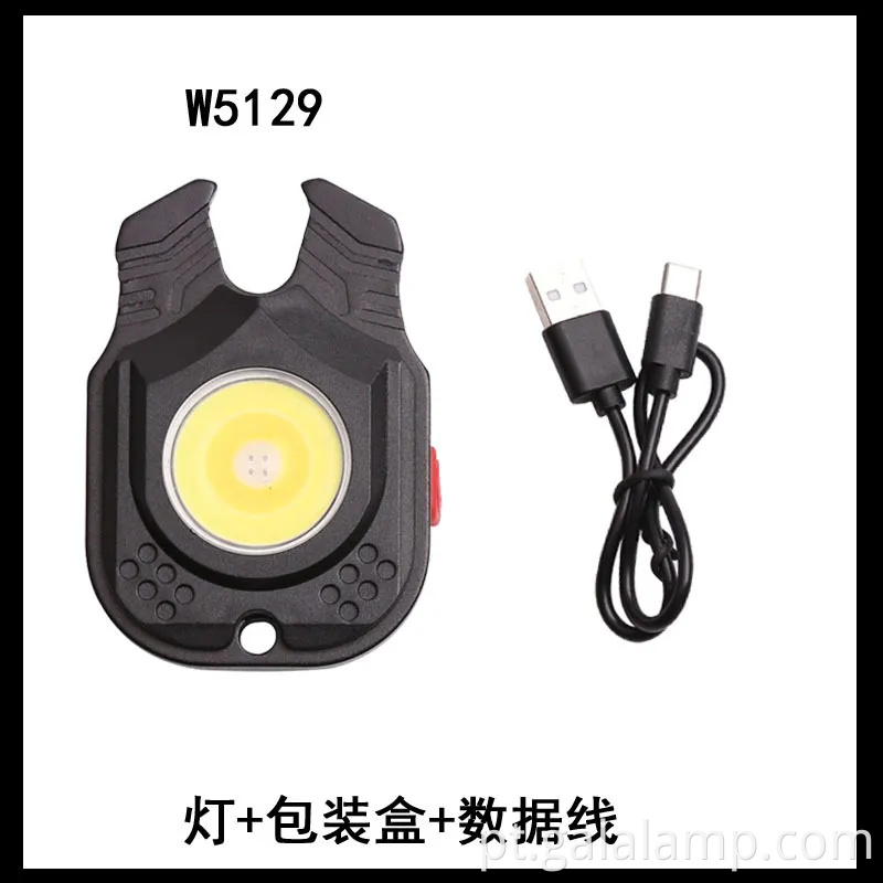 Chave de iluminação portátil multifuncional com luz de acampamento recarregável